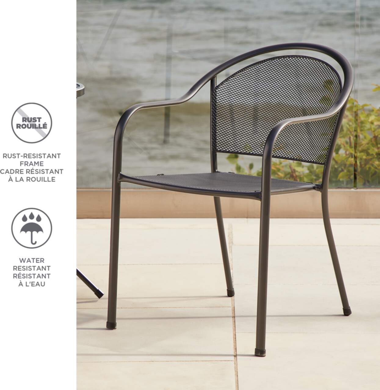 Steel mesh hot sale outdoor chairs