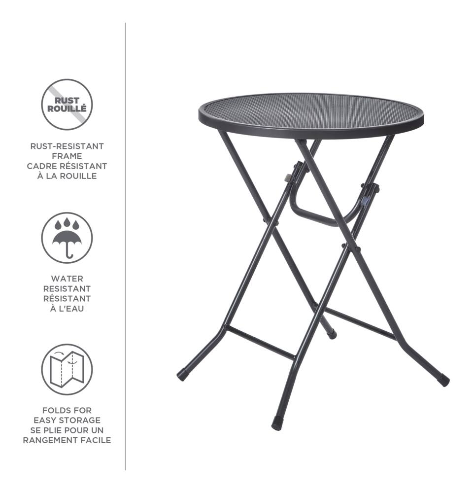 folding metal cafe table