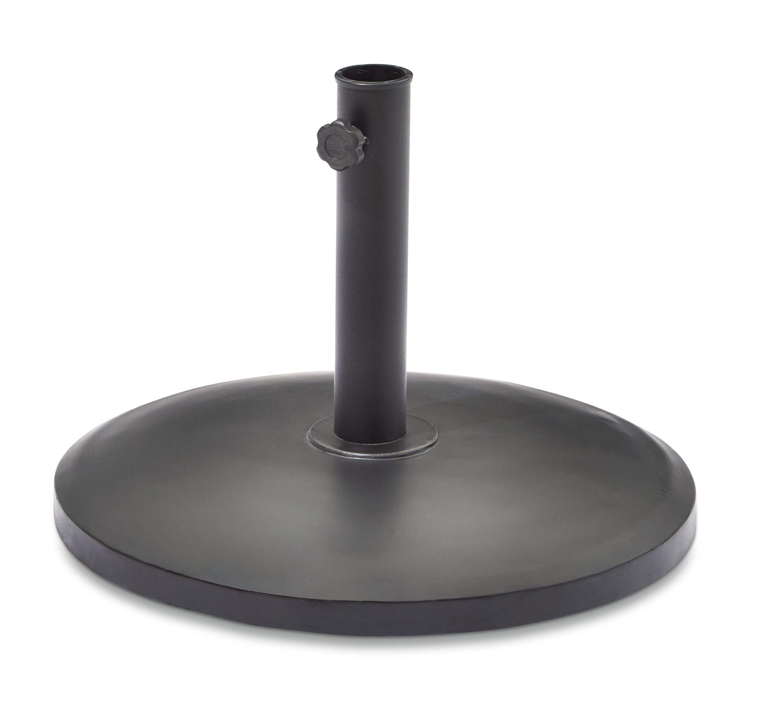 For Living Concrete Patio Umbrella Base/Umbrella Stand for All-Weather, Black, 29-lb Front_Angled_Right