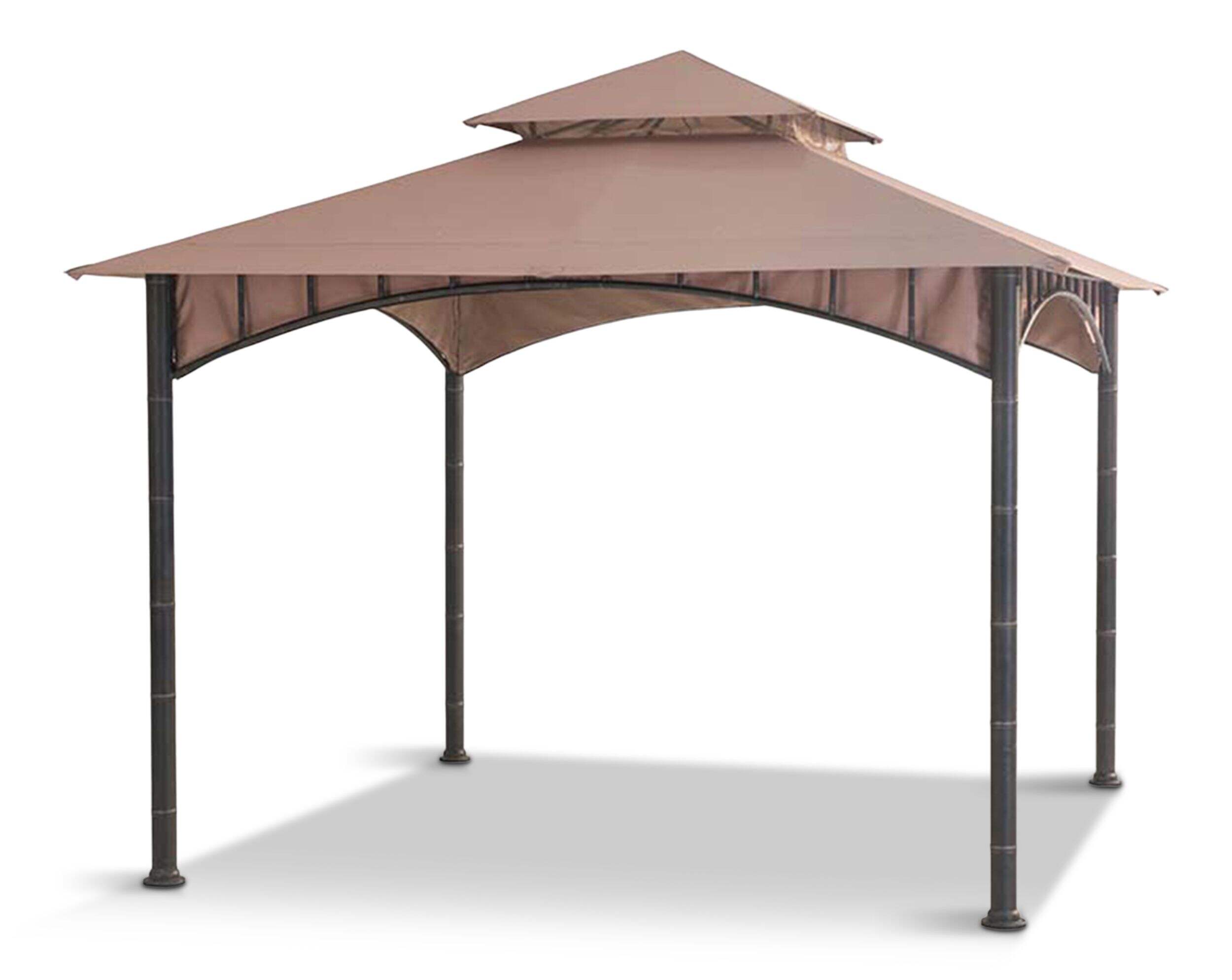 For Living Summerland Outdoor/Patio Gazebo Canopy, Light Brown, 134x134x36-in Front_Three_Fourths_Angled_Left