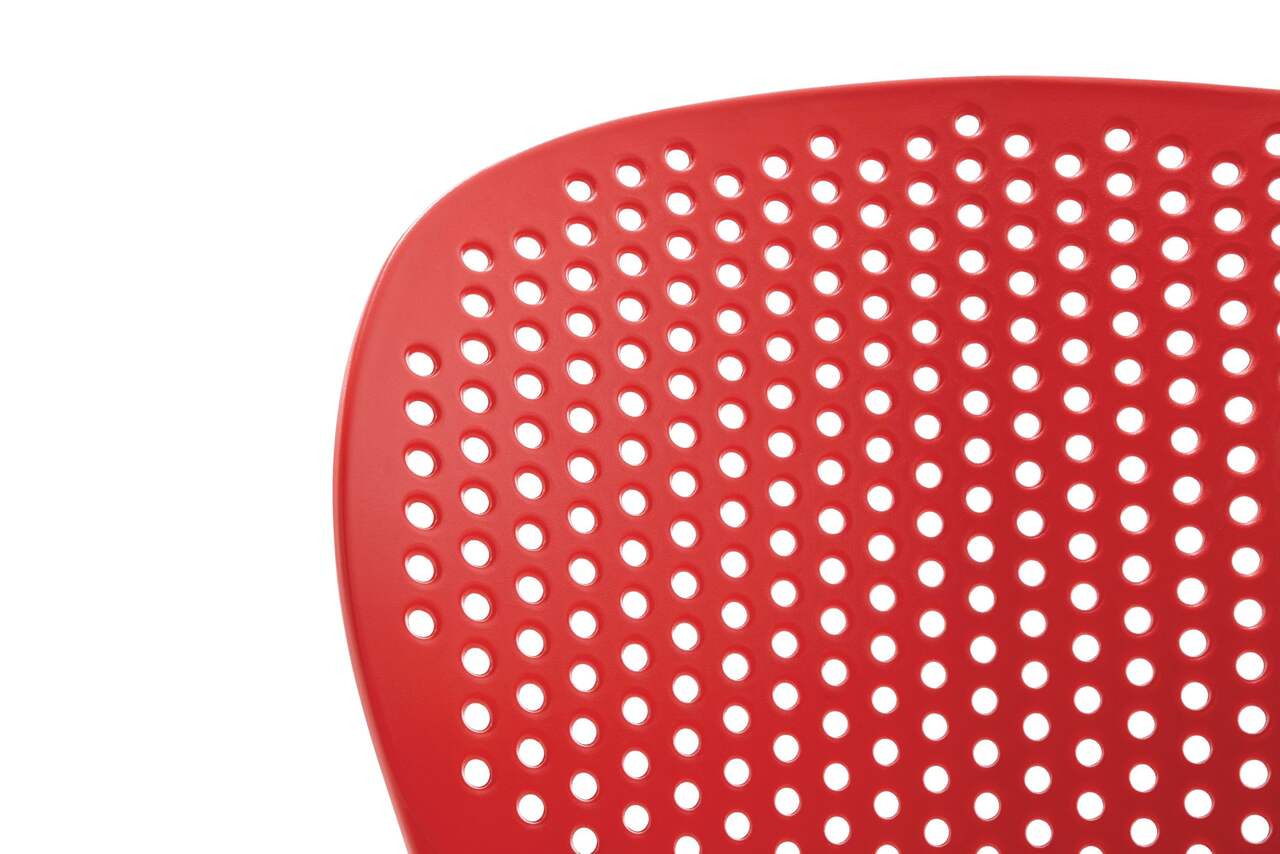Chaise de jardin Grafik en résine injectée rouge