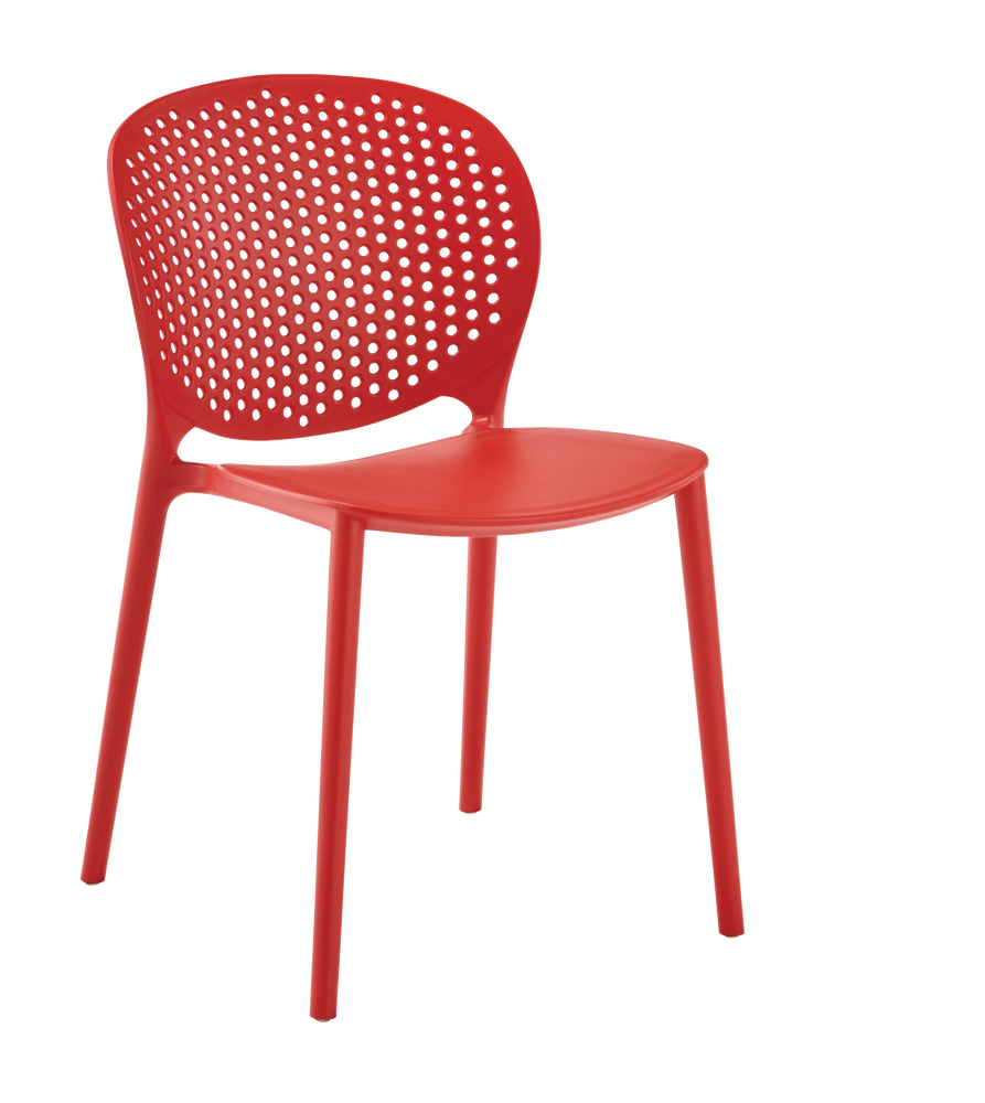 red stackable outdoor chairs