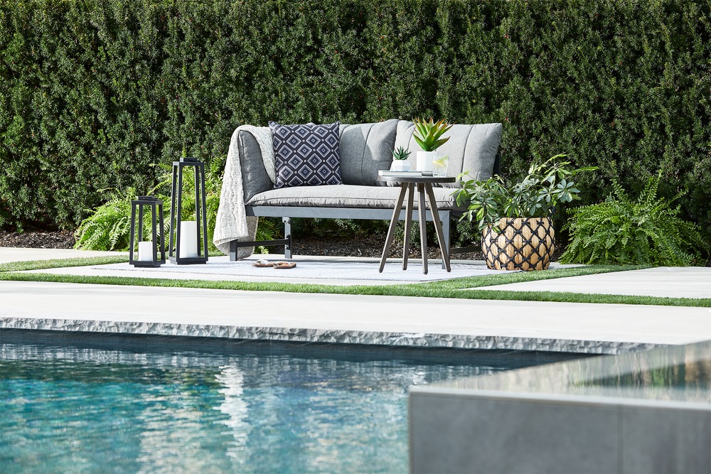 CANVAS Rennie 2in1 Small Space Sofa/Chaise Lounge w/ UV & Water