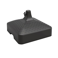 CANVAS Borden Recycled Plastic Patio Umbrella Base/Umbrella Stand, Black, 60-lb Front_Angled_Right