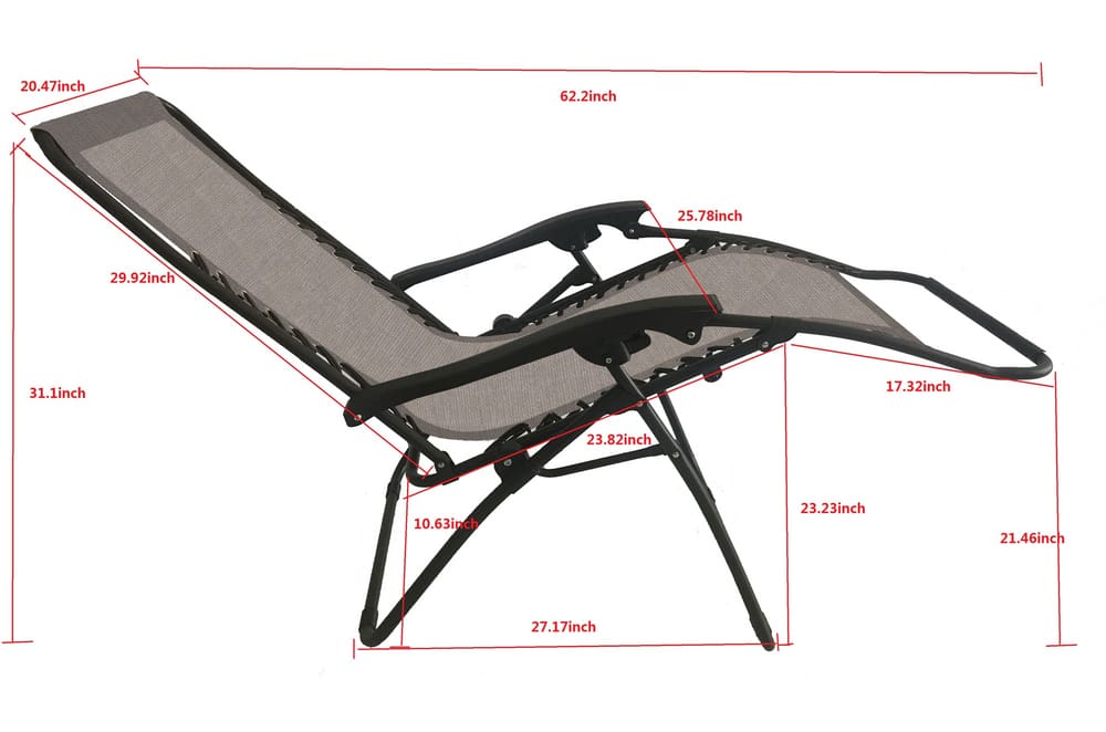 for living brown sling zero gravity chair