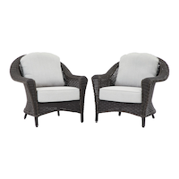 CANVAS Summerhill All-Weather Wicker Outdoor/Patio Armchair, UV-Resistant, 2-pc Composite_or_Mixed