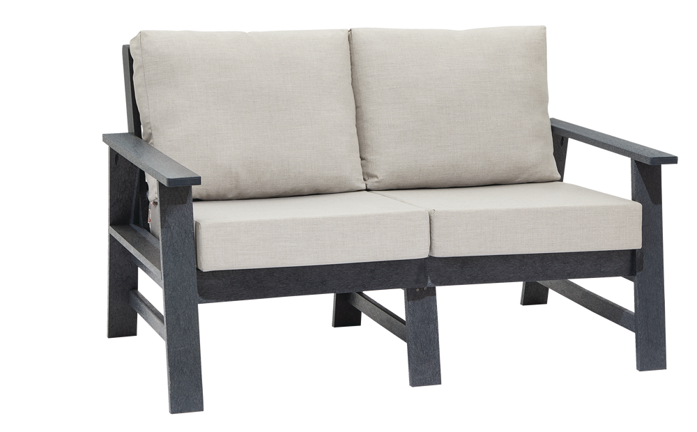 Capterra Recycled Plastic Outdoor/Patio Loveseat, Beige Canadian Tire