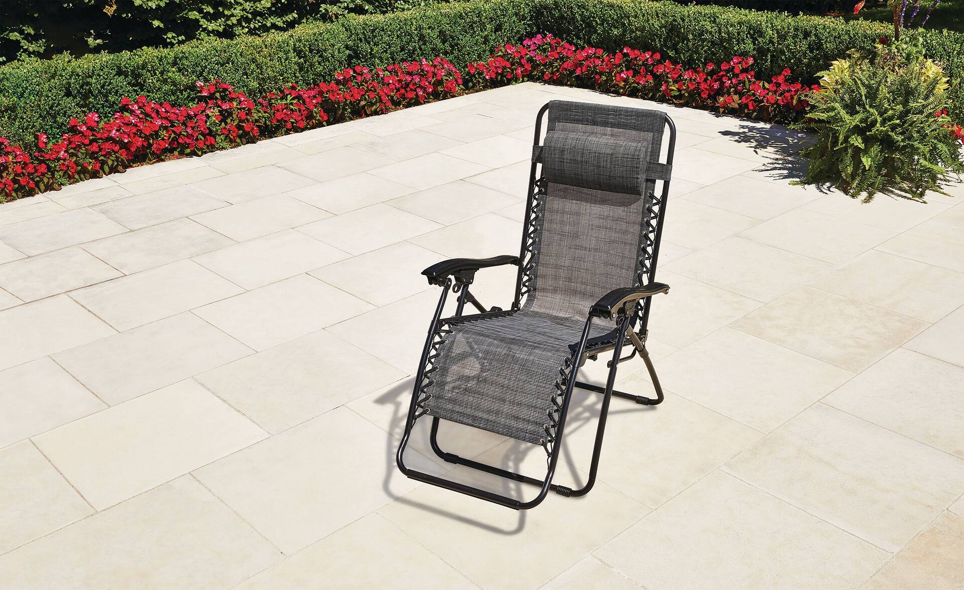 For Living Sling Zero Gravity Chair Recliner Black Canadian Tire