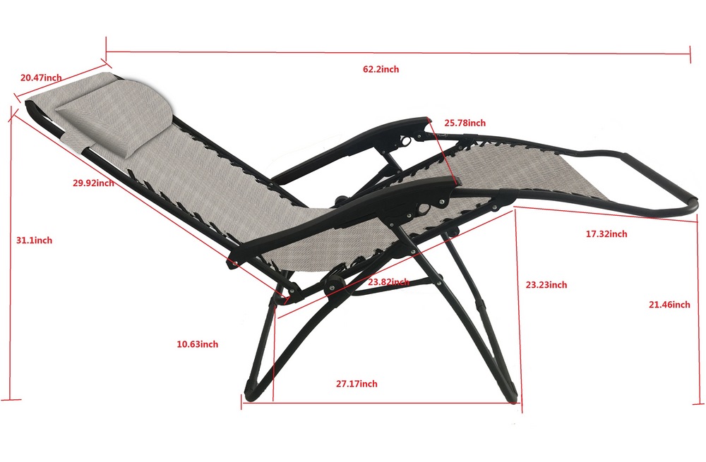 For Living Zero Gravity Chair, Light Grey Canadian Tire