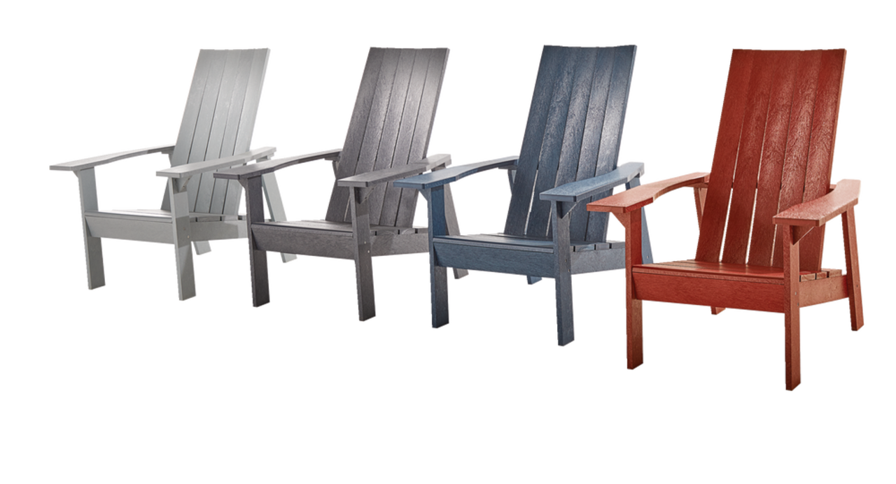 CANVAS Arrowhead Recycled Plastic Outdoor Patio Muskoka Chair, Dark Grey