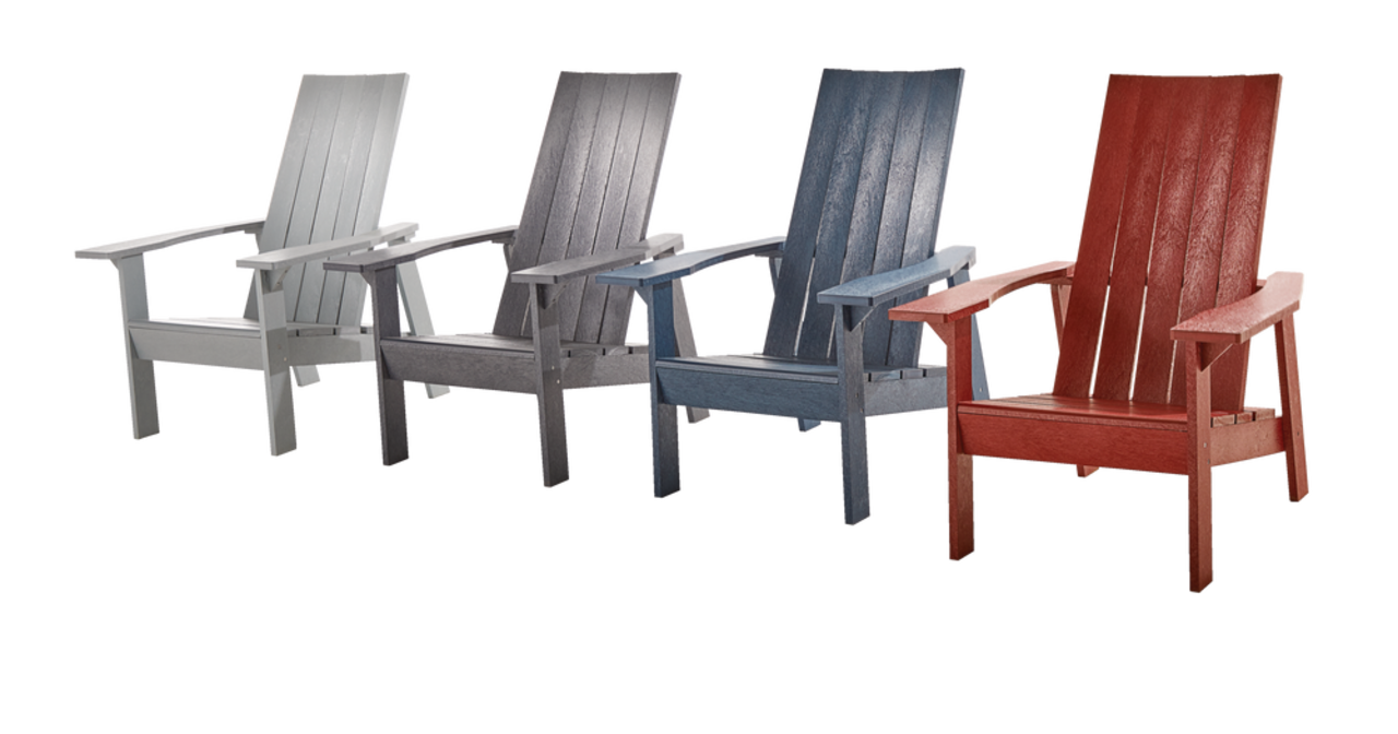 CANVAS Arrowhead Recycled Plastic Outdoor Patio Muskoka Chair Dark Grey