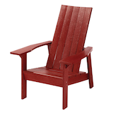 CANVAS Arrowhead Recycled Plastic Outdoor Patio Muskoka Chair, 32 x 34 x 40-in, Red Front_Three_Fourths_Angled_Left