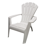 Adirondack Chair, White Front_Angled_Left