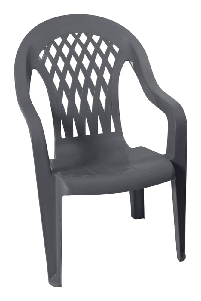 Lattice Back Resin Chair, Grey Canadian Tire