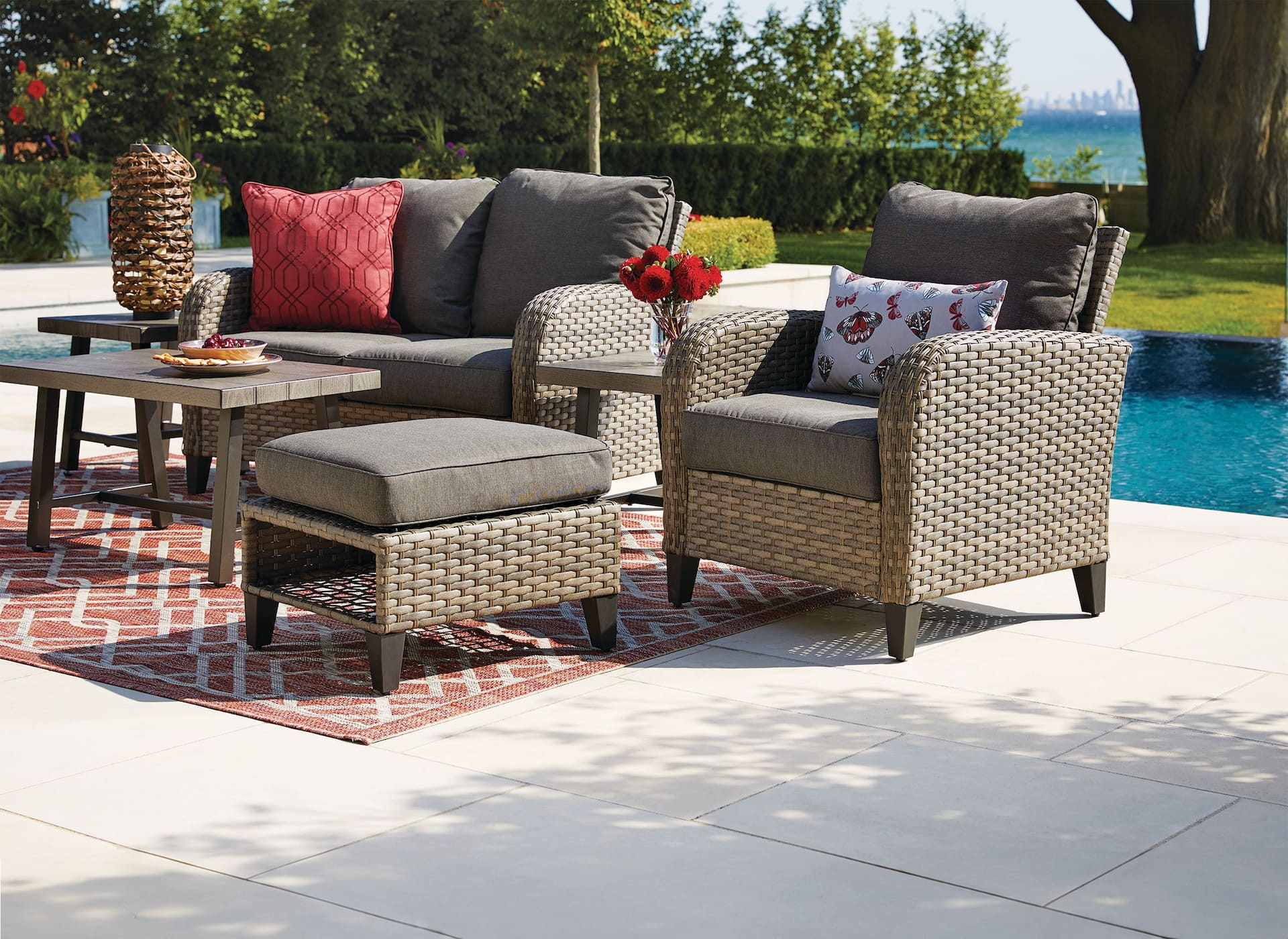 Canvas breton patio deals loveseat