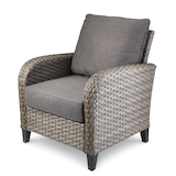 CANVAS Breton All-Weather Wicker Outdoor Patio Armchair Front_Three_Fourths_Angled_Left