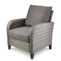 CANVAS Breton All-Weather Wicker Outdoor Patio Armchair Front_Three_Fourths_Angled_Left