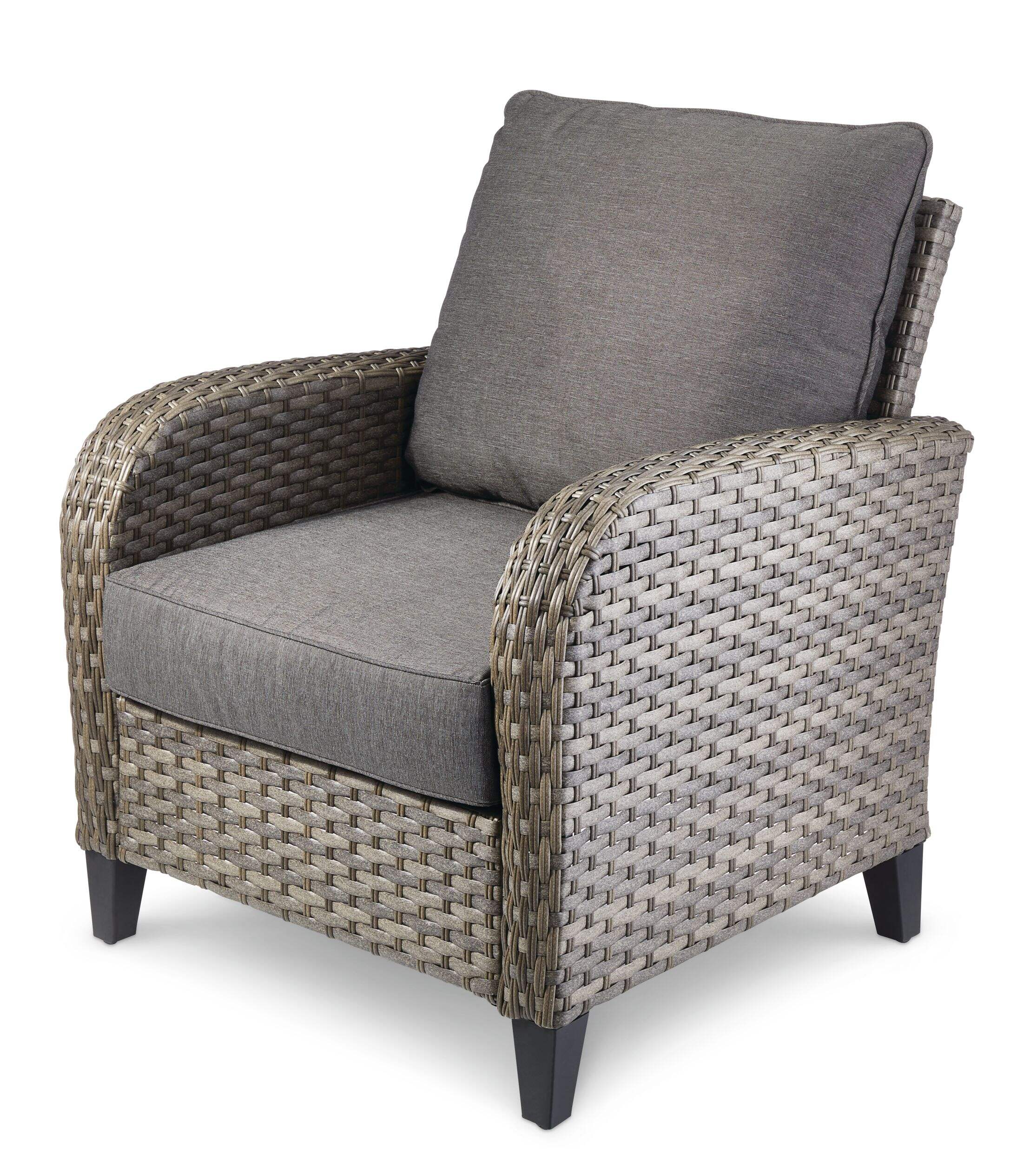 CANVAS Breton All-Weather Wicker Outdoor Patio Armchair Front_Three_Fourths_Angled_Left