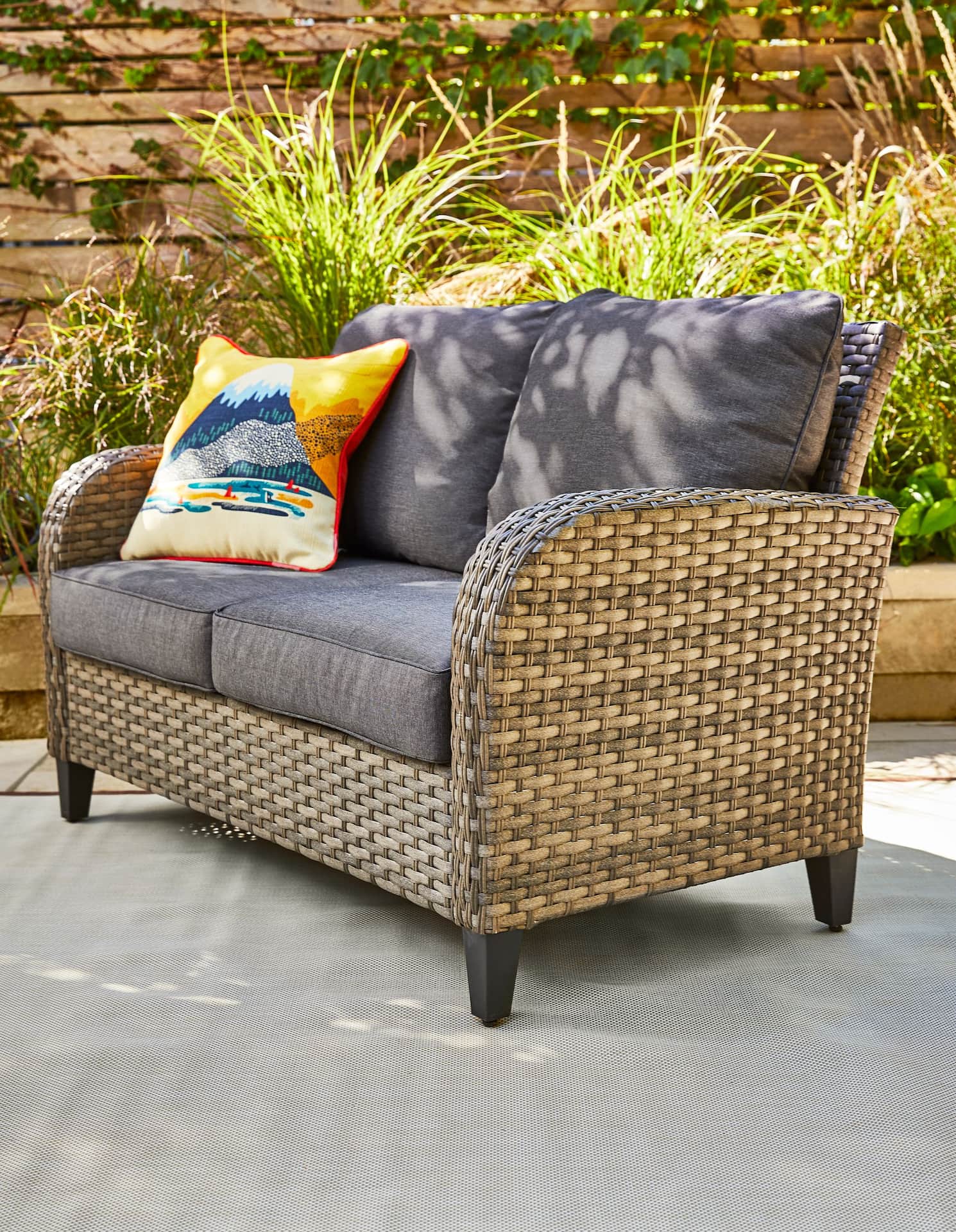 CANVAS Breton All Weather Wicker Outdoor Patio Loveseat Canadian Tire