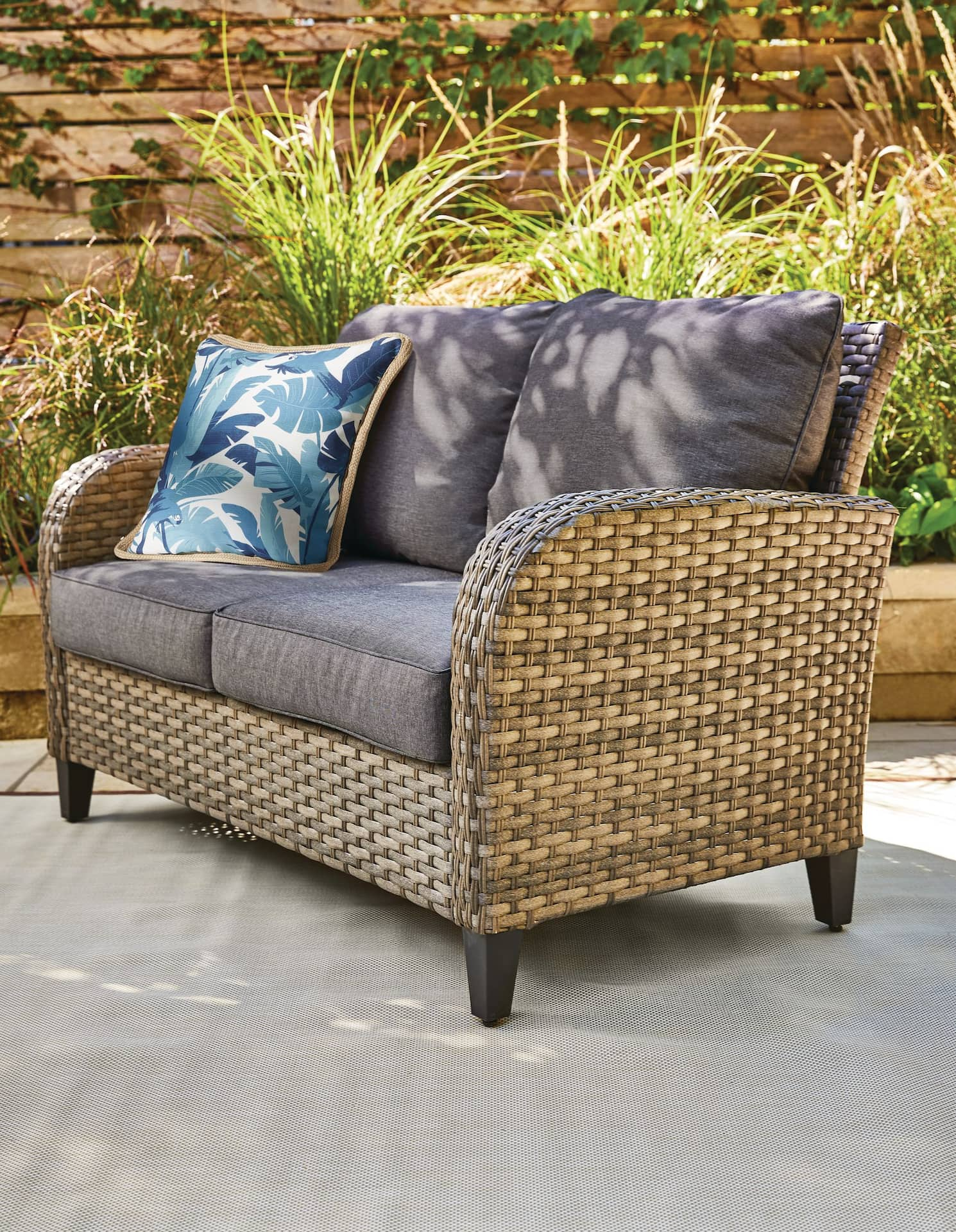 CANVAS Summer Palm Fade Water Stain Resistant Patio Bench