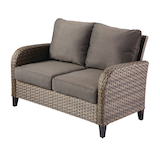 CANVAS Breton All-Weather Wicker Outdoor Patio Loveseat Front_Angled_Left