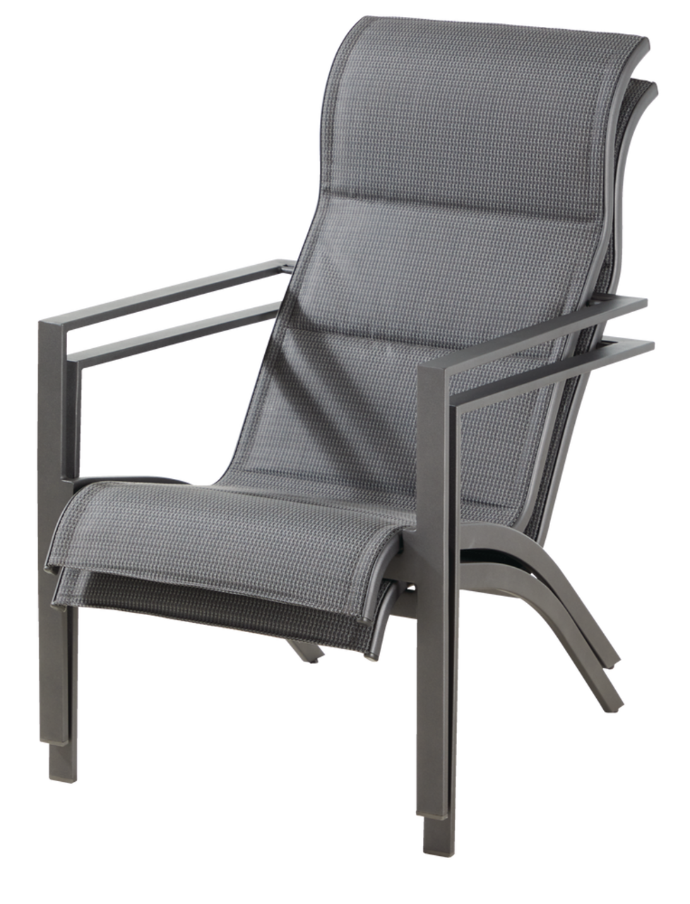 CANVAS Minden Padded Sling Outdoor Patio Adirondack Chair Stackable Grey