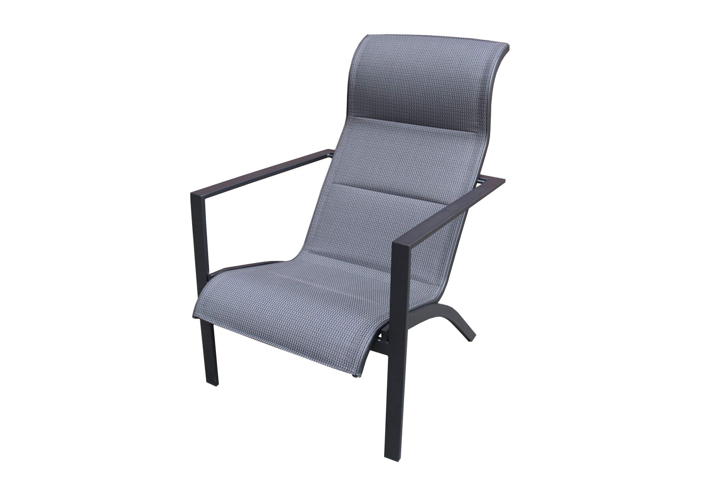 CANVAS Minden - Fauteuil Adirondack empilable rembourré, gris Front_Three_Fourths_Angled_Left