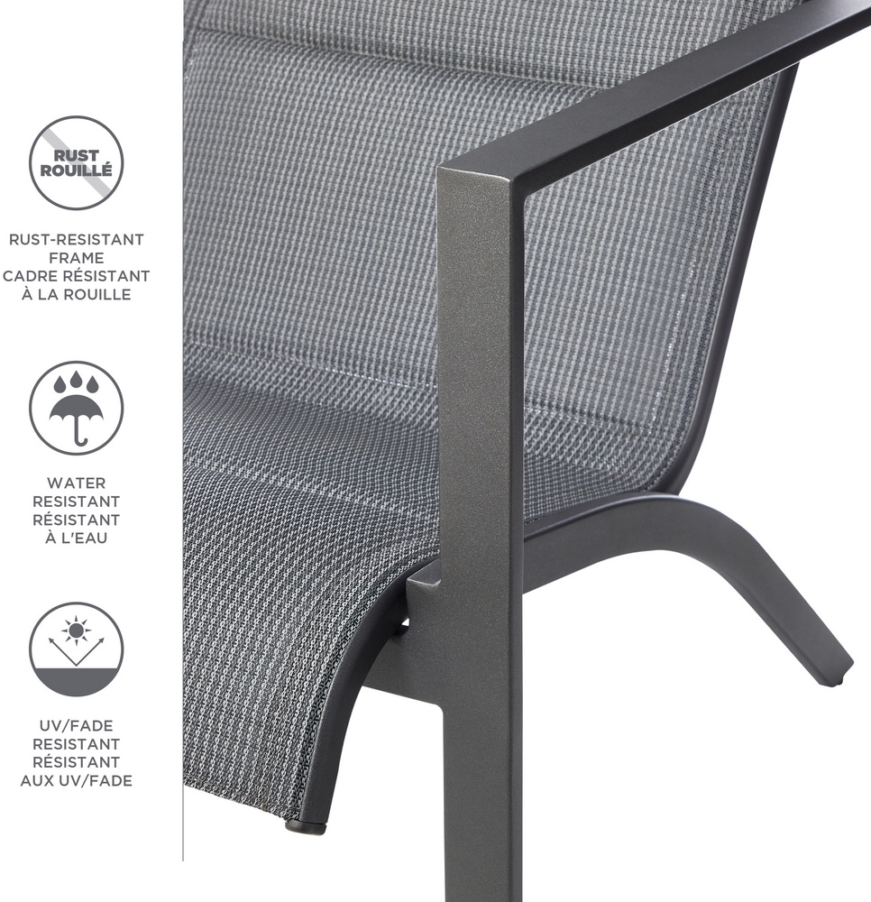 CANVAS Minden Padded Sling Outdoor/Patio Adirondack Chair, Stackable