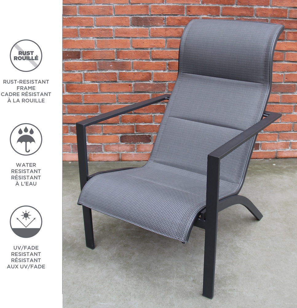 CANVAS Minden Padded Sling Outdoor/Patio Adirondack Chair, Stackable