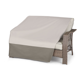 TRIPEL 400 Series Outdoor/Patio Loveseat Cover, Water Resistant, Grey, 36x68x21-35-in Front_Angled_Left
