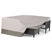 TRIPEL 400 Series Universal Square Outdoor/Patio Cover, Water Resistant, Grey, 84x84x35-in Front_Angled_Left