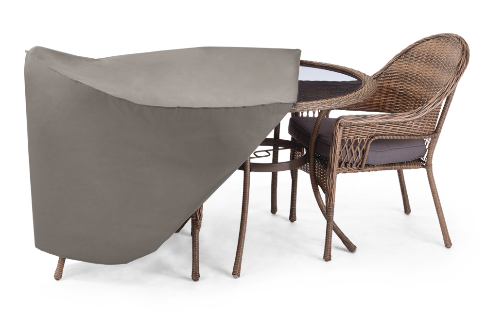 TRIPEL 200 Series Round Outdoor/Patio Dining Set Cover, Water Resistant, Grey, 56x30in