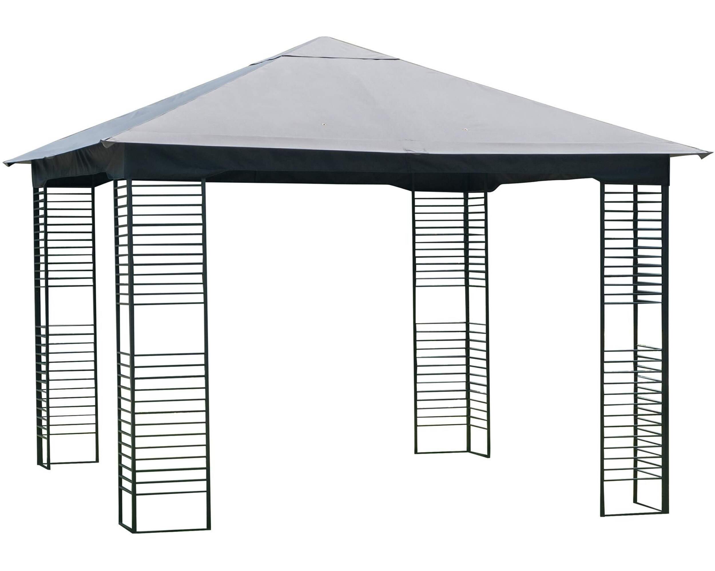 For Living Metropolis Outdoor/Patio Gazebo Canopy for Soft-Top Gazebo, Grey Front_Angled_Right