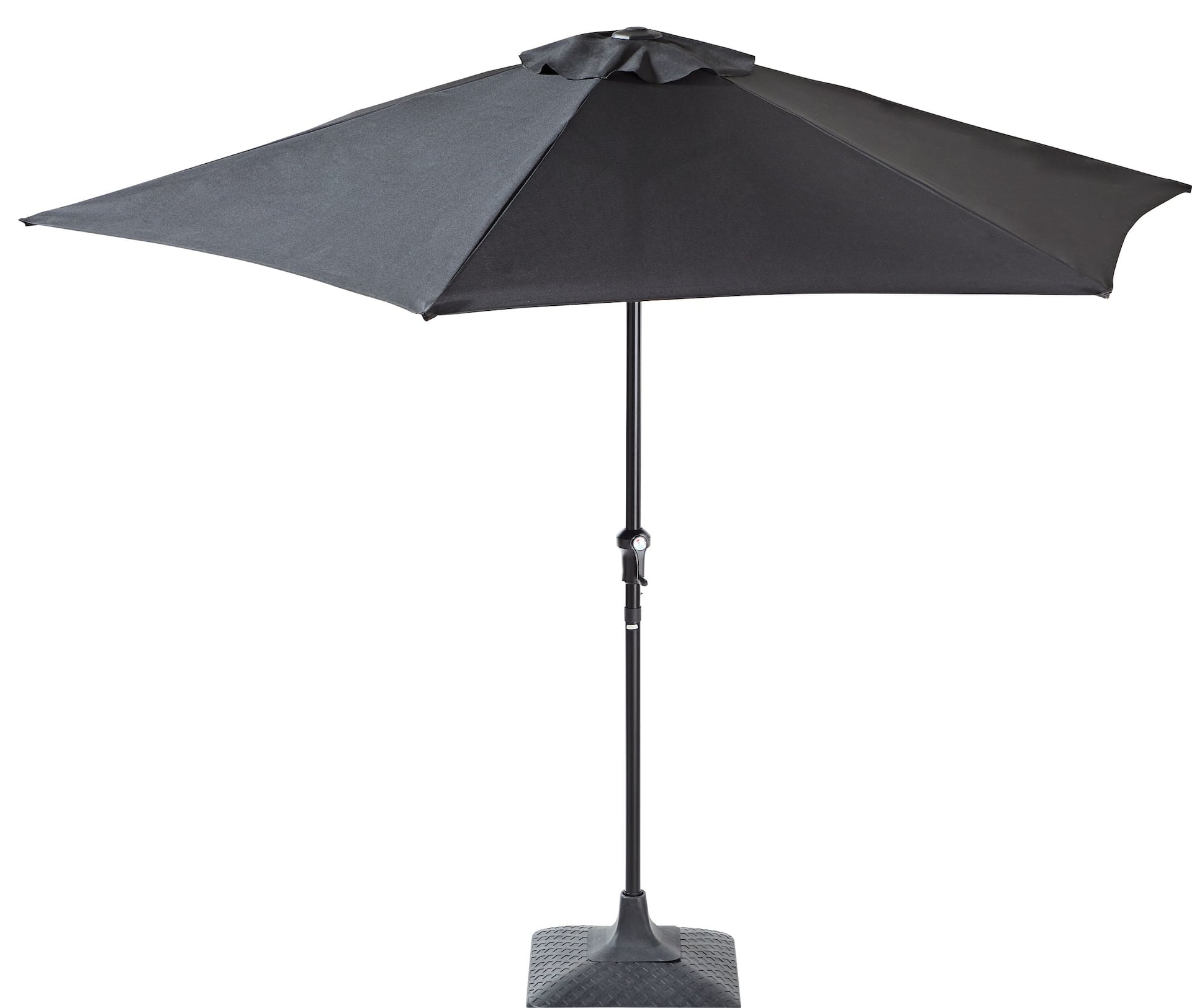 CANVAS Outdoor/Patio Market Umbrella w/ Crank Handle, Black, 9-ft