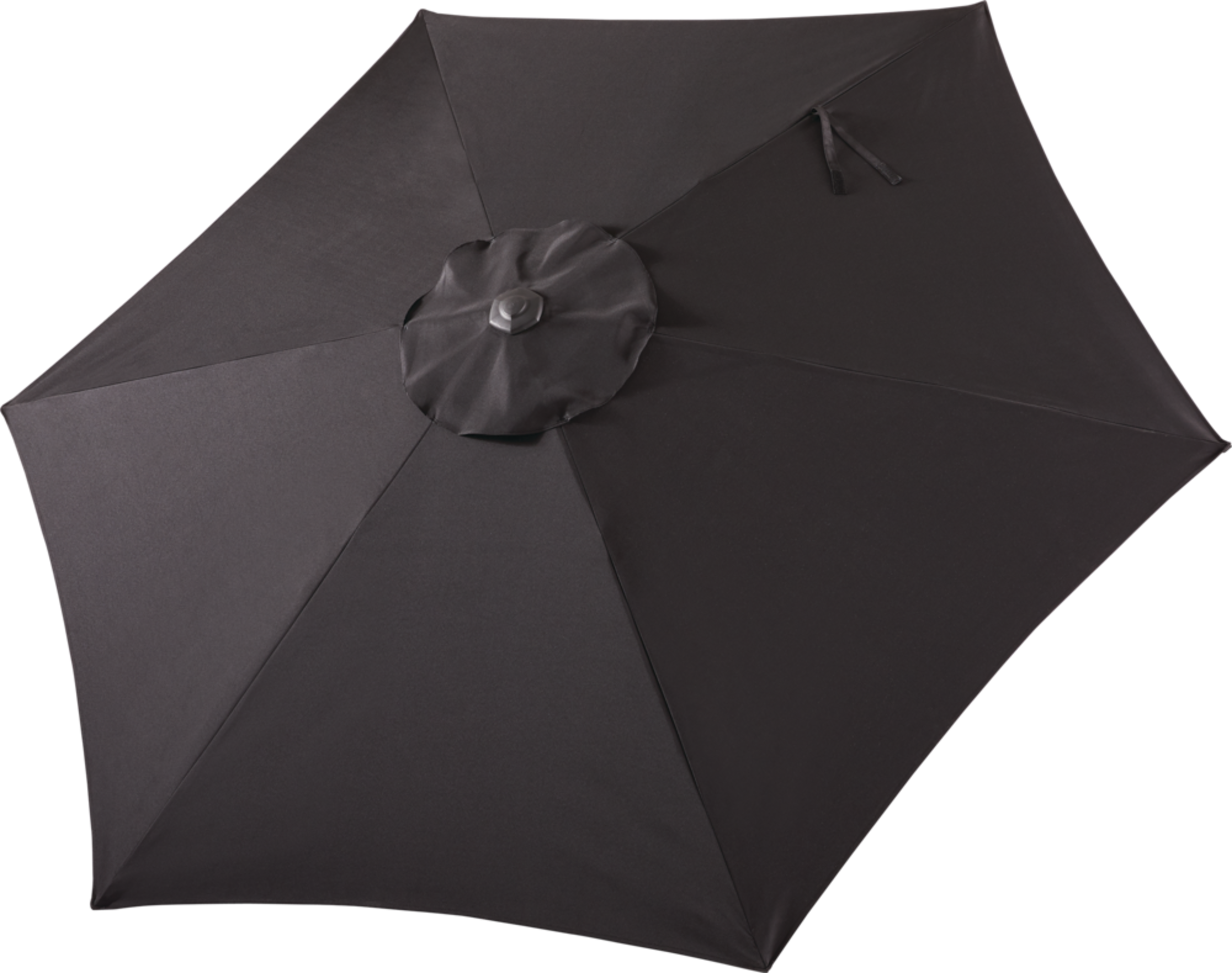 CANVAS Outdoor/Patio Market Umbrella with Crank Handle, Black, 9-ft Overhead_Plunge