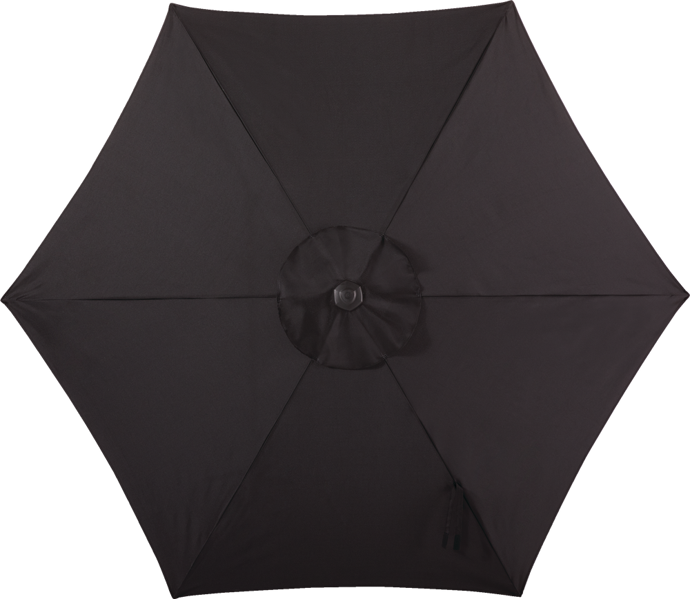 CANVAS Outdoor/Patio Market Umbrella w/ Crank Handle, Black, 9ft