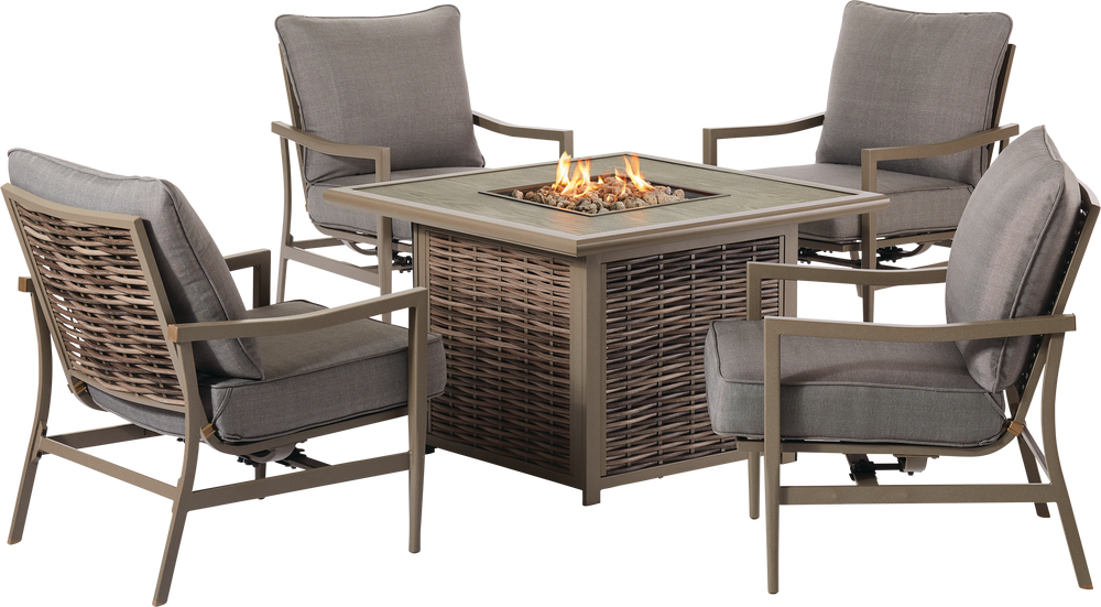 propane fire table conversation set