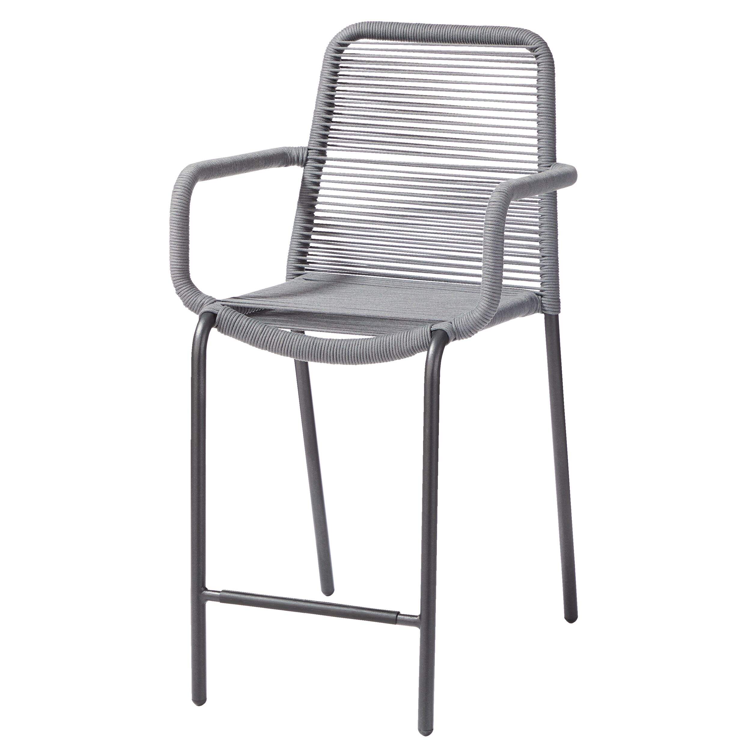 CANVAS Mercier Steel Rope Outdoor/Patio/Balcony Height Chair, Stackable