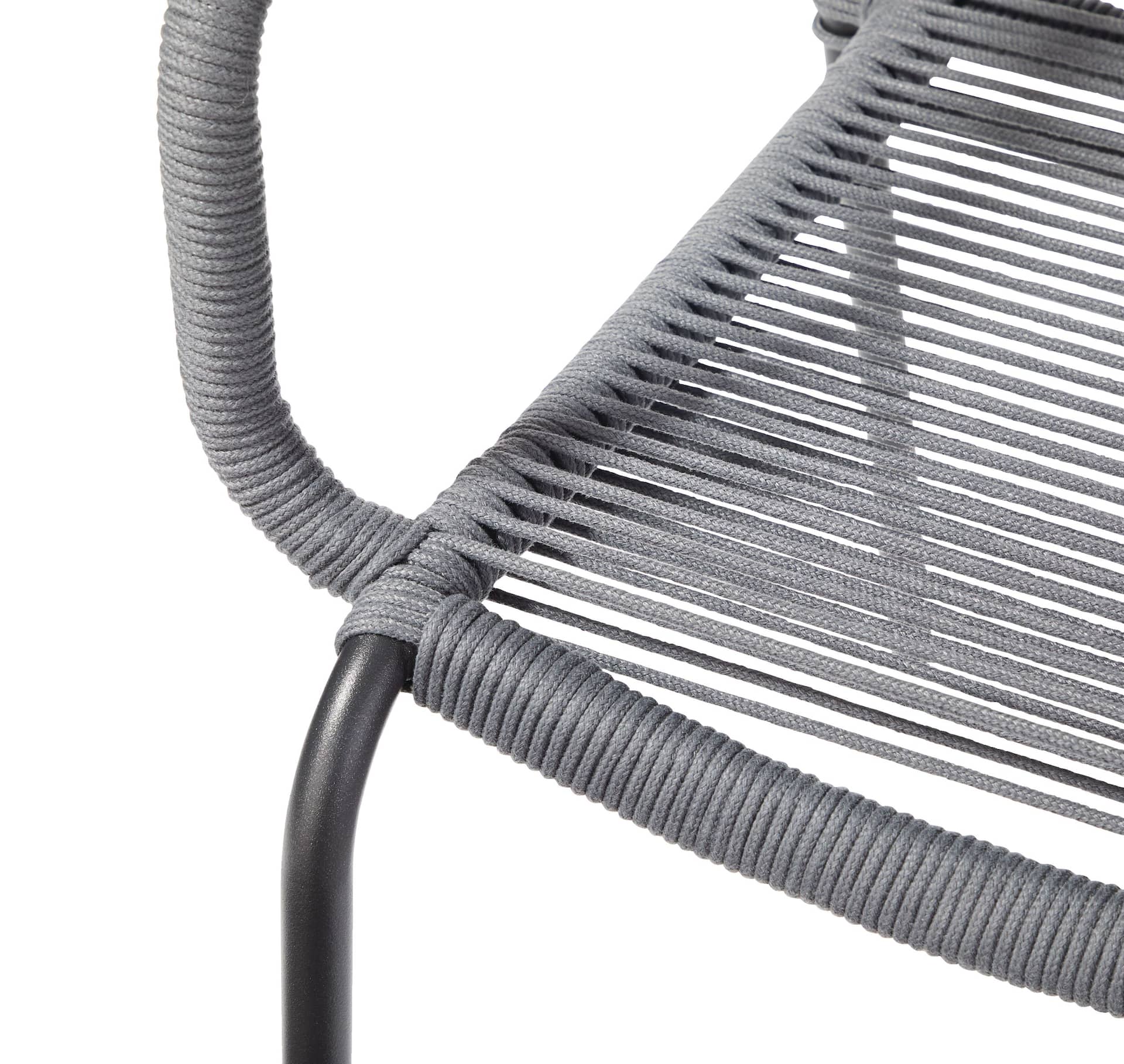 CANVAS Mercier Steel Rope Outdoor Patio Balcony Height Chair Stackable Grey Canadian Tire