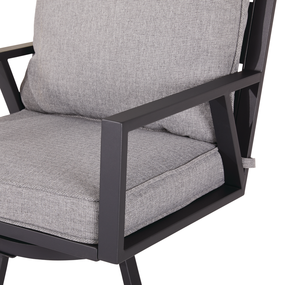 CANVAS Albion Marble Outdoor/Patio Dining Set, w/Fire Table & UVResistant Cushions, 7pc