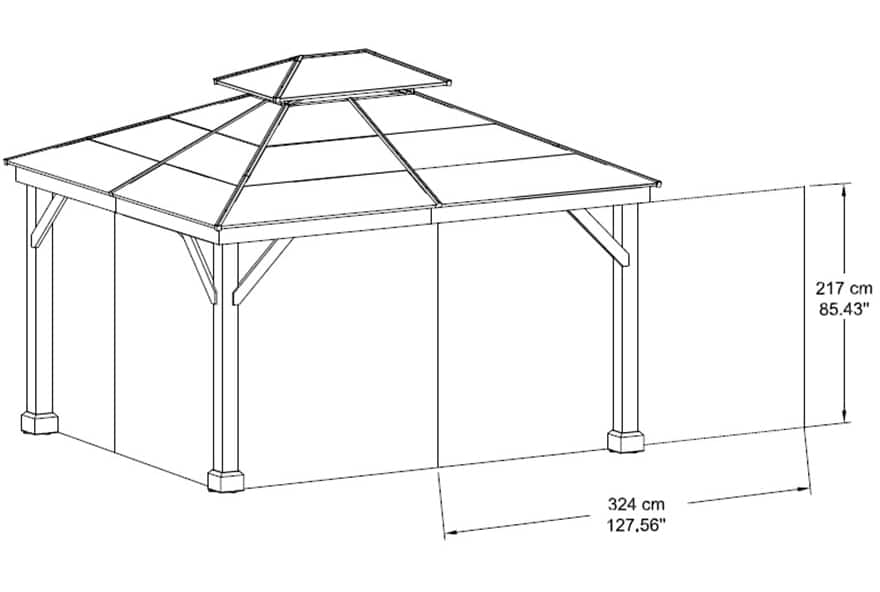 CANVAS Fabric Outdoor/Patio Gazebo Walls for Collingwood Gazebo, Grey ...