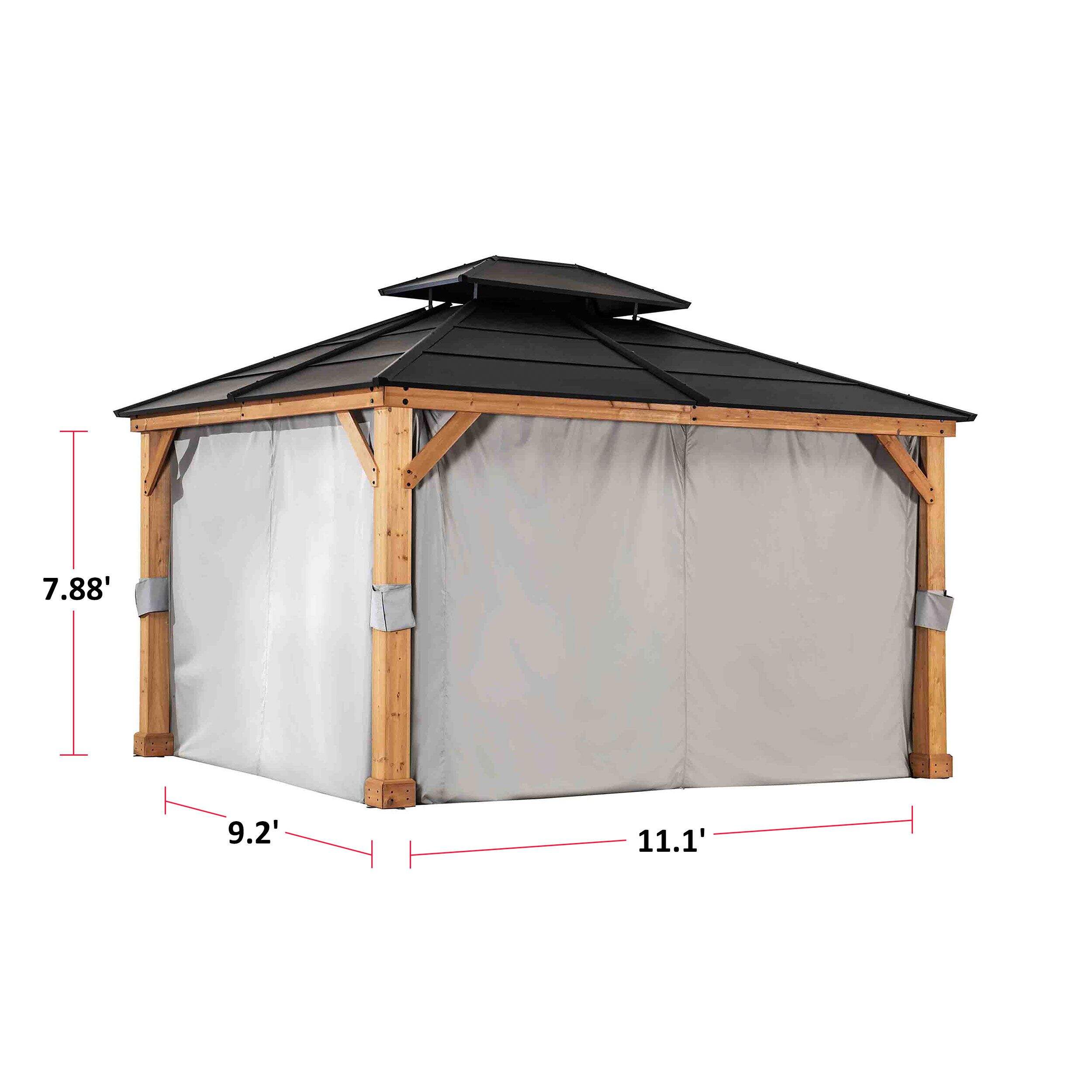 CANVAS Fabric Outdoor/Patio Gazebo Walls for Collingwood Gazebo, Grey