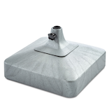 CANVAS Borden Recycled Plastic Patio Umbrella Base/Umbrella Stand, Grey, 60-lb Front_Angled_Left