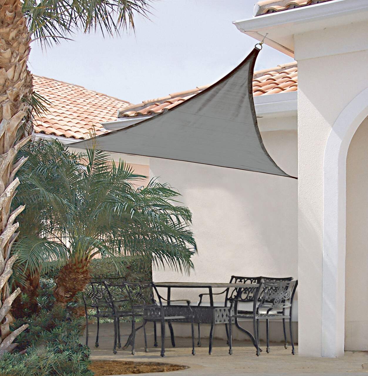 ShelterLogic Triangle Outdoor/Patio Sun Shade Sail w/ UV Protection 12-ft