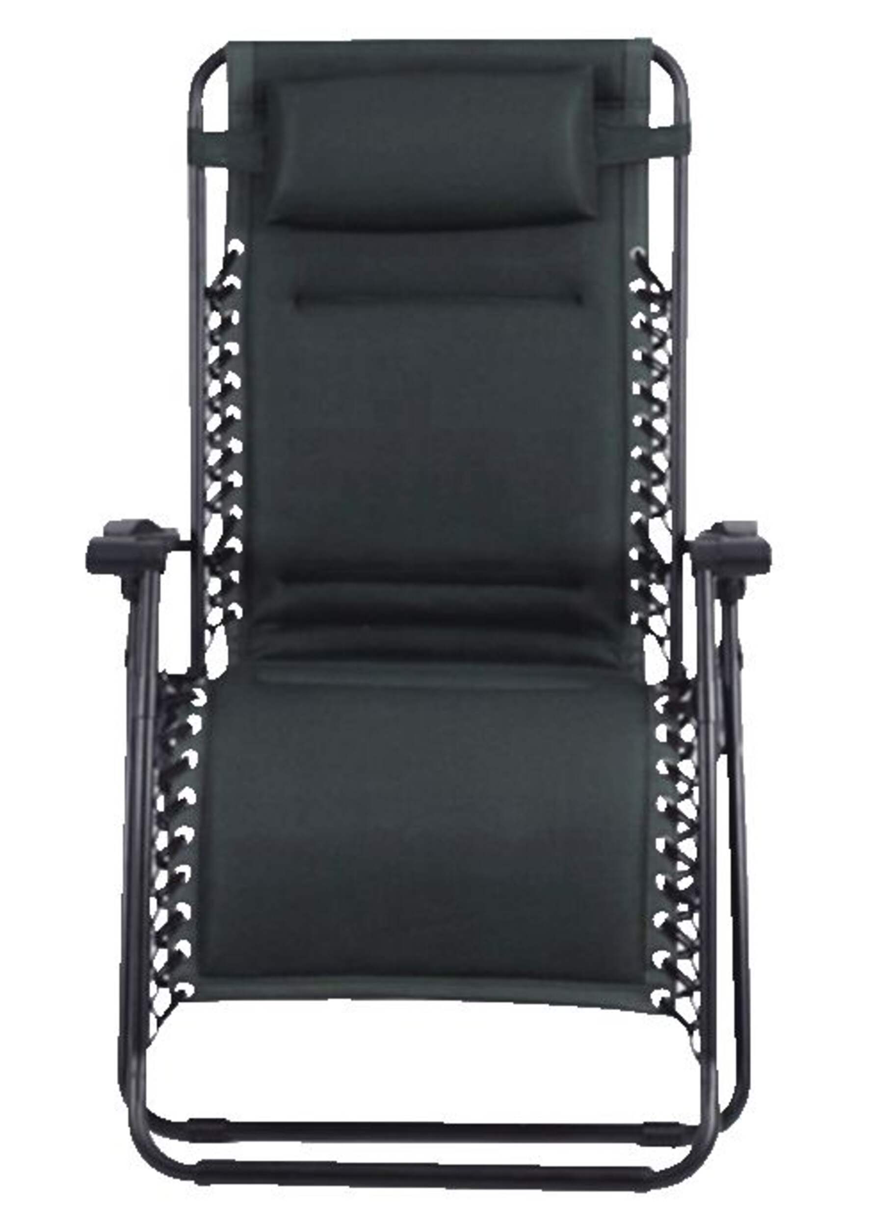 For Living Padded Mesh Zero Gravity Chair/Recliner, Black, XL Front_Flat