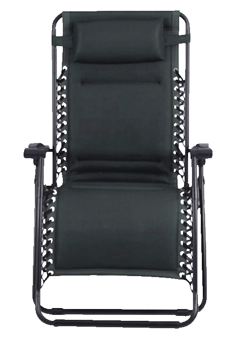 For Living Padded Mesh Zero Gravity Chair/Recliner, Black, XL