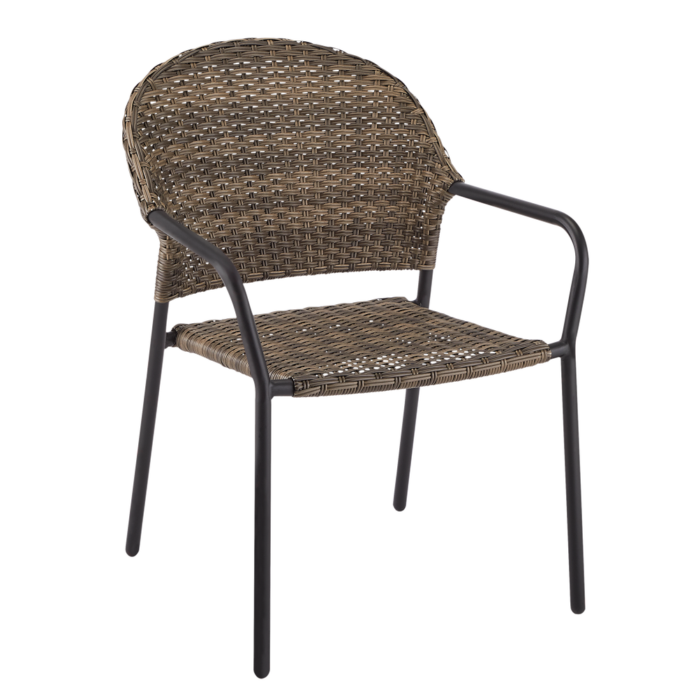 hampton bay stacking wicker outdoor dining chair