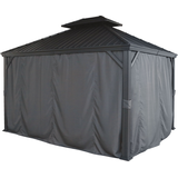 CANVAS Skyline - Rideau opaque et moustiquaire pour gazebo de jardin, noir, 10 x 12 x 7 pi Front_Angled_Left