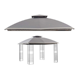 For Living Fabric Outdoor/Patio Replacement Gazebo Canopy for Saltair Gazebo, 10x10-ft Front_Elevated
