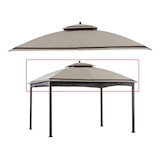 For Living Fabric Outdoor/Patio Replacement Gazebo Canopy for Promenade Gazebo, 10x12-ft Front_Elevated